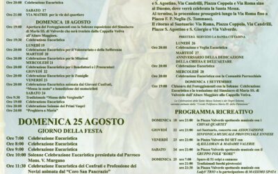 Madonna di Valverde. Il programma religioso